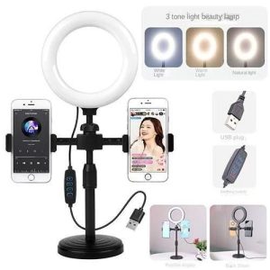 6Inch LED Selfie Ring Light & Tripod